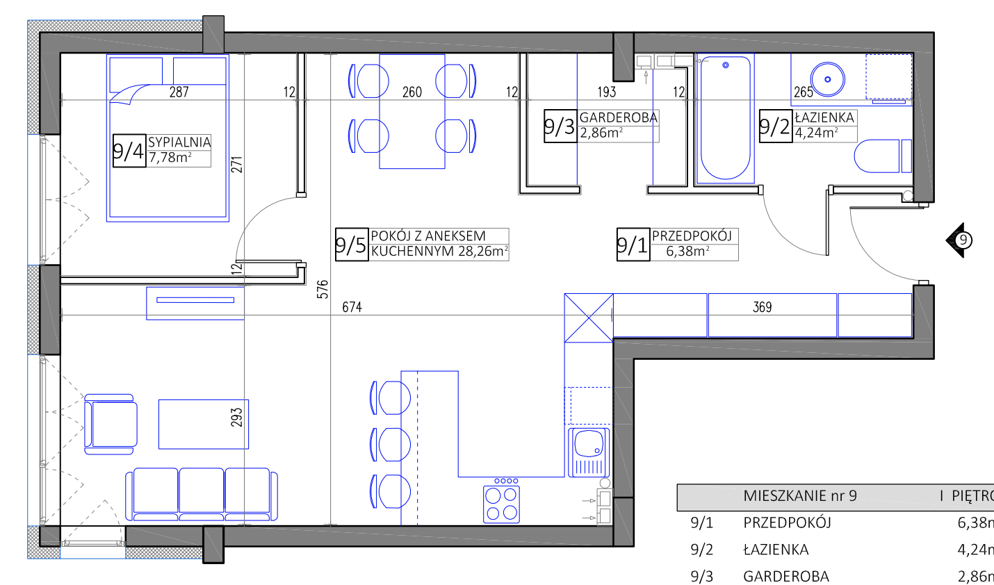 Plan of the flat.