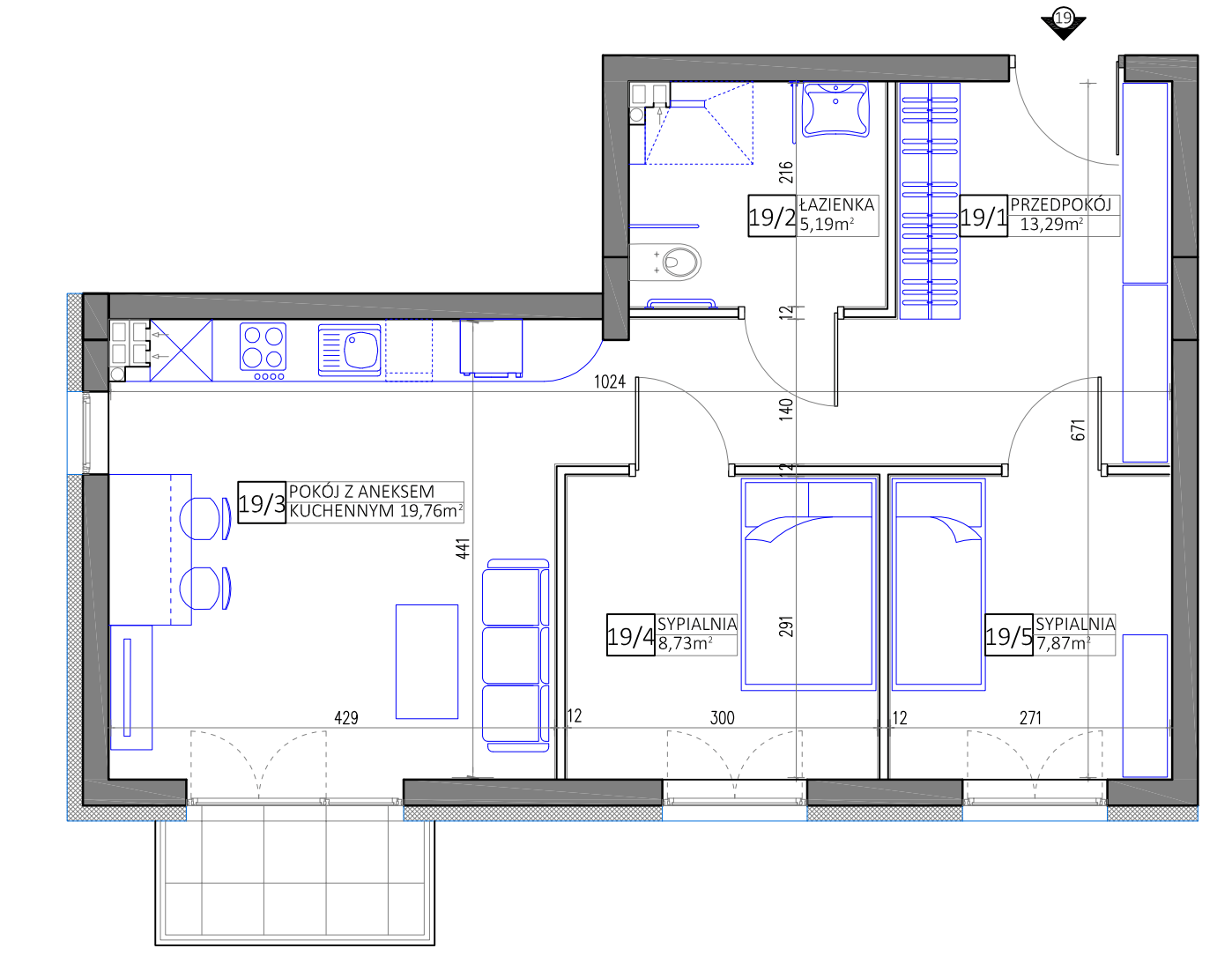 Plan of the flat.