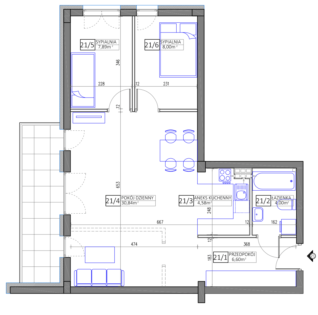 Plan of the flat.