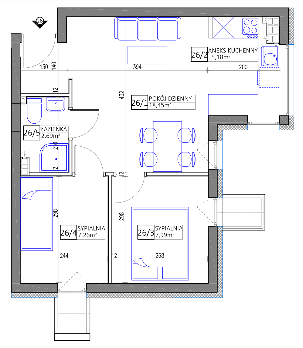 Plan of the flat.