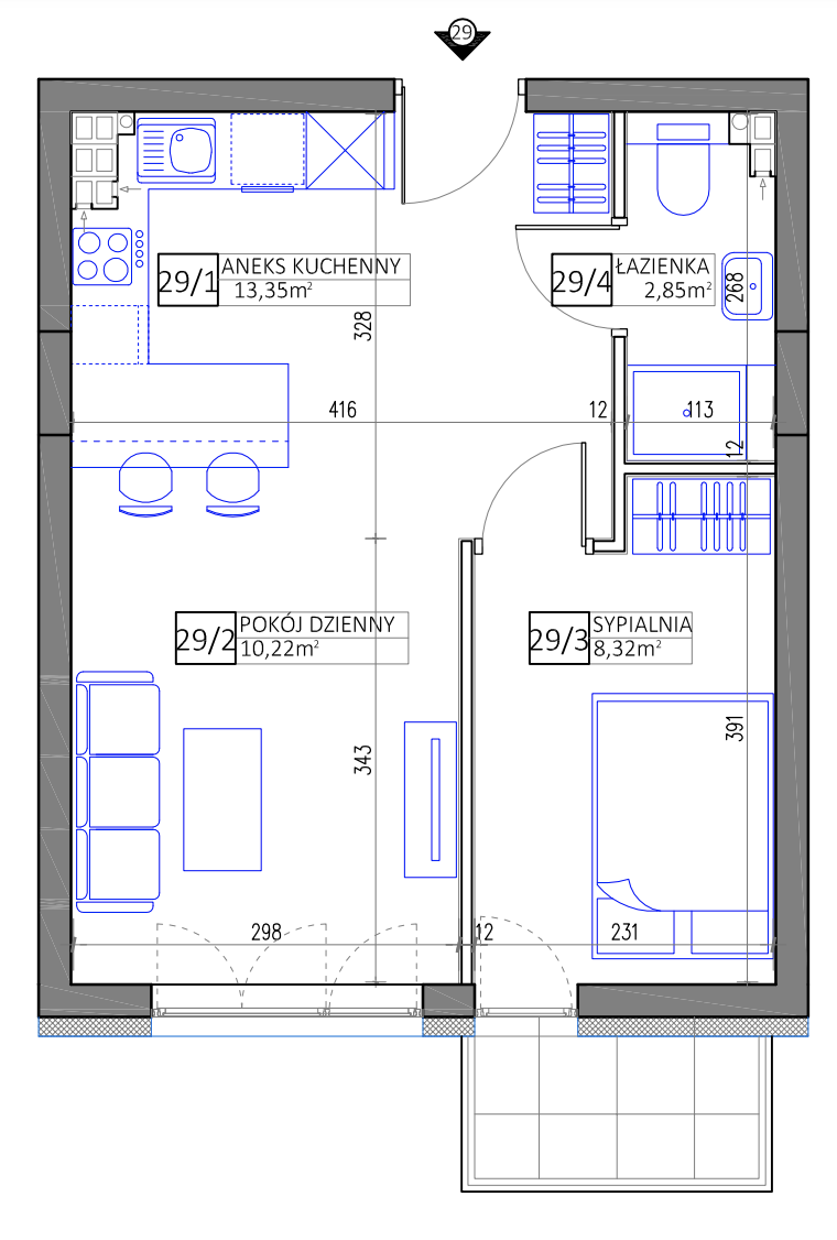 Plan of the flat.