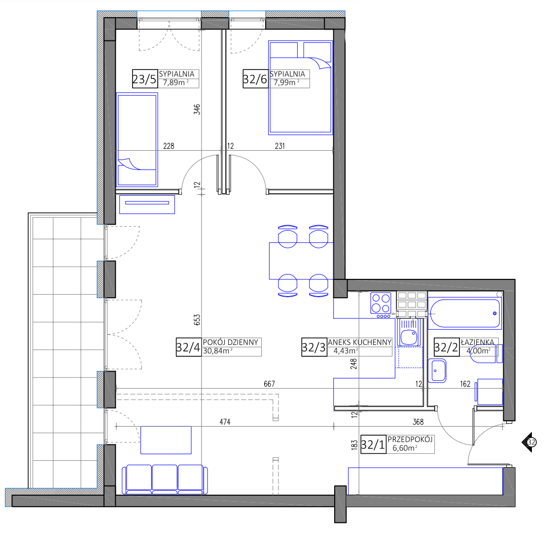 Plan of the flat.